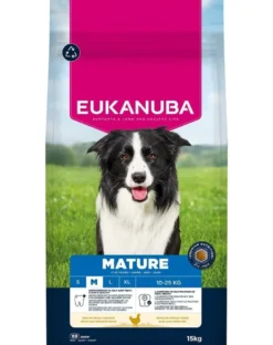 EUKANUBA Mature Medium Breeds Chicken 15 kg cibo secco per cani adulti di razza media ricco di pollo fresco