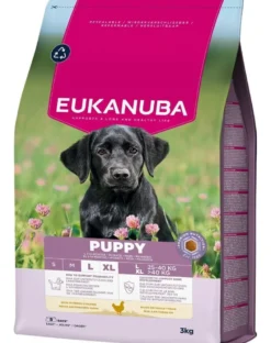 EUKANUBA Puppy Large Breeds Chicken 3 kg crocchette per cuccioli di grandi razze ricche di pollo fresco