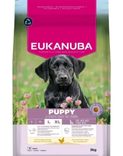 EUKANUBA Puppy Large Breeds Chicken 3 kg crocchette per cuccioli di grandi razze ricche di pollo fresco