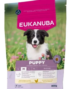 EUKANUBA Puppy Medium Breeds Chicken 800 g cibo secco per cuccioli di razze medie ricco di pollo fresco
