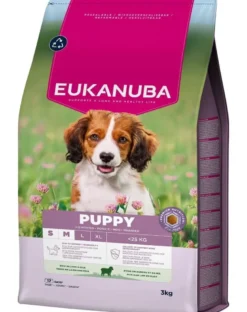 EUKANUBA Puppy Small Medium Breeds Lamb Rice 3 kg cibo secco per cuccioli di razze piccole e medie ricco di agnello e riso