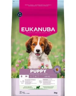 EUKANUBA Puppy Small Medium Breeds Lamb Rice 3 kg cibo secco per cuccioli di razze piccole e medie ricco di agnello e riso