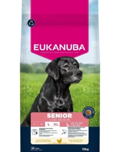 EUKANUBA Senior Large Breeds Chicken 15 kg cibo secco per cani anziani di razze grandi ricco di pollo fresco