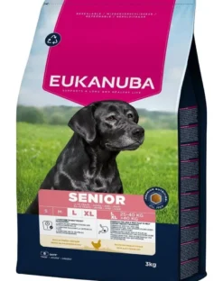 EUKANUBA Senior Large Breeds Chicken 3 kg cibo secco per cani anziani di razze grandi ricco di pollo fresco