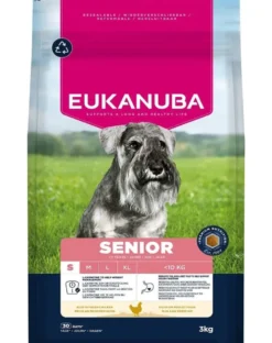 EUKANUBA Senior Small Breeds Chicken 3 kg cibo secco per cani anziani di piccola taglia ricco di pollo fresco