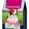 EUKANUBA Senior Small Medium Breeds Lamb Rice 3 kg cibo secco per cani anziani di piccole e medie razze ricco di agnello e riso