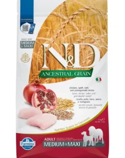 FARMINA N&D Ancestral Grain Adult Medium&Maxi Chicken, Pomegranate 2,5 kg