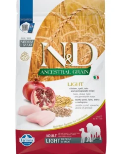 FARMINA N&D Ancestral Grain Adult Medium & Maxi Chicken & Pomegranate Light 2,5 kg