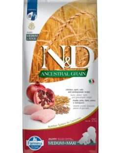 FARMINA N&D Ancestral Grain Puppy Medium&Maxi Chicken & Pomegranate 12 kg