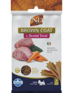 FARMINA N&D Brown Dental Treat Coat Lamb Mini 60 g (7 pz) snack dentale per cani di piccola taglia
