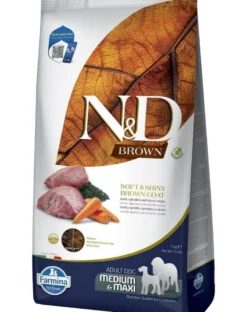 FARMINA N&D Brown Dog Adult Medium & Maxi Agnello, Spirulina, Carota 7 kg + FARMINA N&D Brown Dental Treat Coat Agnello Medium/Maxi 100 g (7 pezzi) GRATIS!