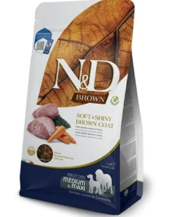 FARMINA N&D Brown Dog Adult Medium Maxi Lamb, Spirulina, Carrot 2 kg