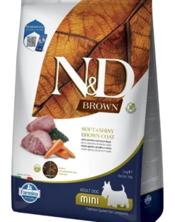 FARMINA N&D Brown Dog Adult Mini Lamb, Spirulina, Carrot 5 kg
