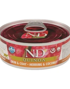 FARMINA N&D Cat Quinoa Herring & coconut Skin&Coat 80g