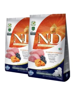 FARMINA N&D GF Pumpkin Lamb & Blueberry Puppy Medium & Maxi 2 x 12 kg