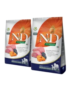 FARMINA N&D GrainFree Pumpkin lamb & blueberry adult medium & maxi 2 x 2.5kg