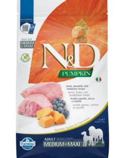 FARMINA N&D GrainFree Pumpkin lamb & blueberry adult medium & maxi 2 x 2.5kg