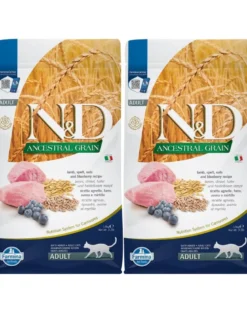 FARMINA N&D Low Grain Adult Cat Lamb & Blueberry 1.5kg x 2