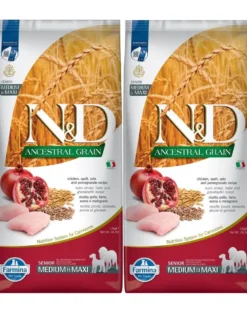 FARMINA N&D Low Grain Chicken & Pomegranate Senior Medium & Maxi 2 x 12kg