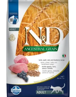 FARMINA N&D Low Grain Lamb & Blueberry Adult Cat 5 kg