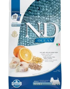 FARMINA N&D Ocean Adult Mini Codfish, Spelt, Oats, Orange 800 g