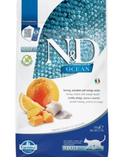 FARMINA N&D Ocean cat adult herring pumpkin and orange 300 g aringa, zucca e arancia per gatti