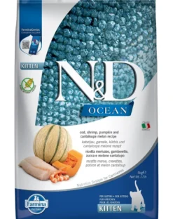 FARMINA N&D Ocean Cat Kitten Cod, Shrimp, Pumpkin & Cantaloupe 5 kg