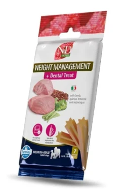 FARMINA N&D Ocean Dog Adult Medium & Maxi 12 kg salmone, merluzzo, zucca, melone cantalupo + 2 x FARMINA N&D Quinoa Dental Treat Weight Management Medium/Maxi GRATIS!