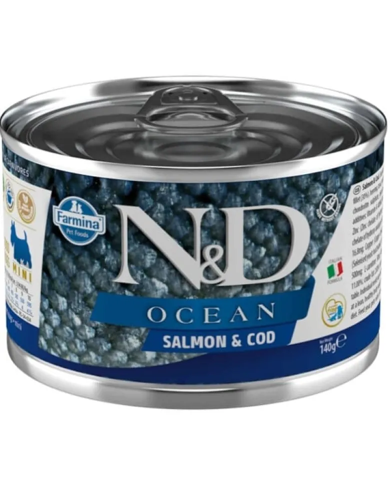 FARMINA N&D Ocean Dog Salmon, codfish 140g