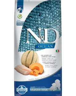 FARMINA N&D Ocean Puppy Medium & Maxi Cod, Pumpkin and Cantaloupe 12 kg