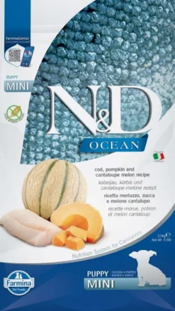 FARMINA N&D Ocean Puppy Mini Cod, Pumpkin and Cantaloupe 2 x 2.5kg