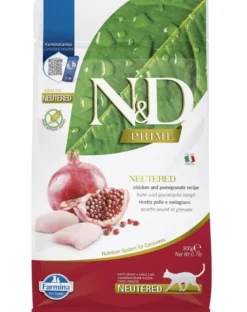 FARMINA N&D Prime Adult Cat Neutered Chicken&Pomegranate 300g pollo con frutta di melograno per gatti adulti sterilizzati