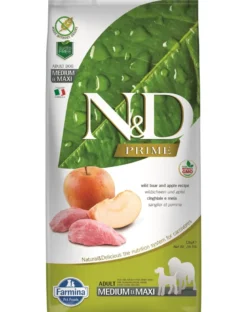 FARMINA N&D Prime Adult Medium & Maxi Wild Boar & Apple 12 kg