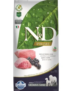 FARMINA N&D Prime dog lamb & blueberry adult medium & maxi 12 kg