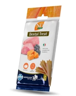FARMINA N&D Pumpkin Lamb & Blueberry Adult Medium & Maxi 2,5 kg + FARMINA N&D Pumpkin Dental Treat Lamb & Blueberry Medium/Maxi 100 g (7 pezzi) GRATIS!