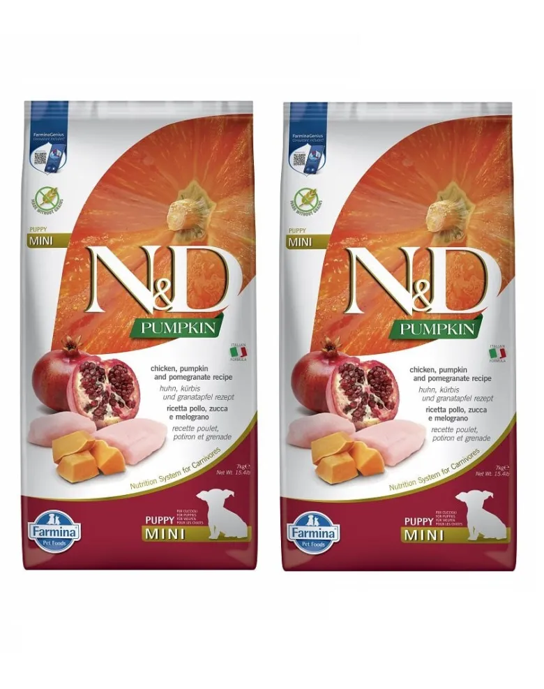 FARMINA N&D Pumpkin Puppy Mini Chicken, Pumpkin & Pomegranate 2 x 7kg