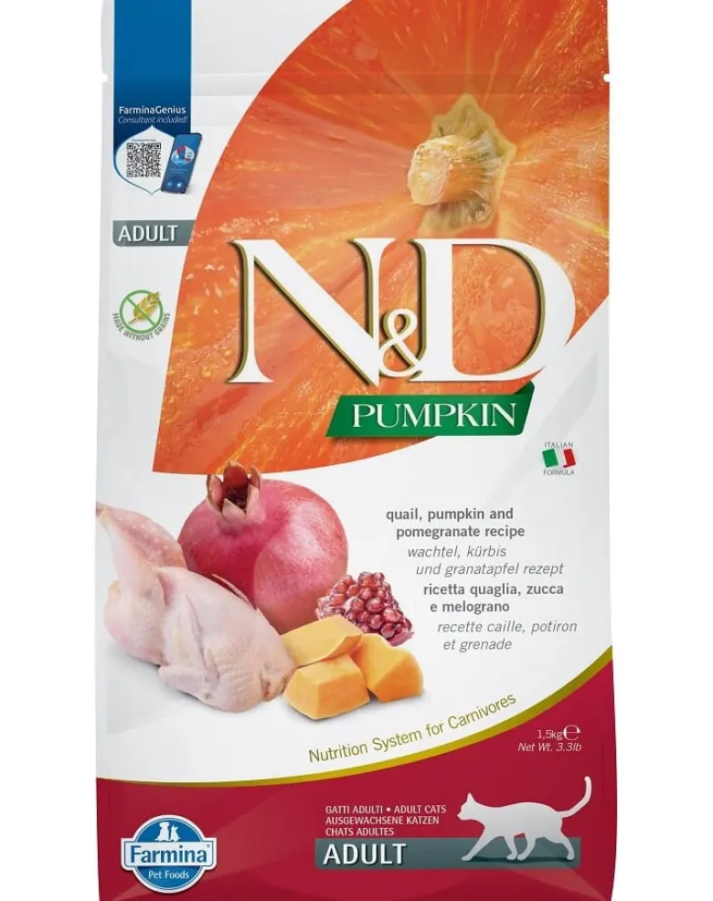 FARMINA N&D Pumpkin Quail & Pomegranate Adult Cat 1.5 kg