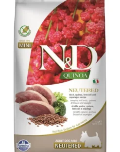 FARMINA N&D Quinoa Adult Mini Neutered Duck, Broccoli & Asparagus 2.5 kg