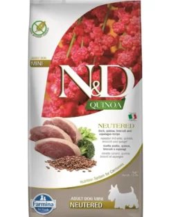 FARMINA N&D Quinoa Adult Mini Neutered Duck, Broccoli & Asparagus 2 x 7kg