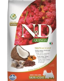 FARMINA N&D Quinoa Adult Mini Skin&Coat Herring, Coconut 2.5 kg
