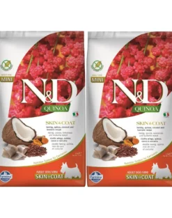 FARMINA N&D Quinoa Adult Mini Skin&Coat Herring, Coconut 2 x 2.5kg