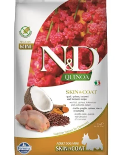 FARMINA N&D Quinoa Adult MiniSkin&Coat Quail, Coconut 2.5 kg