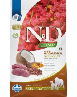 FARMINA N&D Quinoa Dog Adult Medium Maxi Skin and Coat Venison Coconut 2,5kg per razze medie e grandi