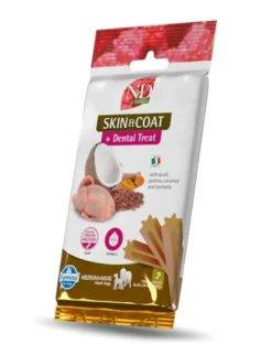FARMINA N&D Quinoa Dog Adult Medium & Maxi Skin & Coat Cervo & Cocco 7 kg + FARMINA N&D Quinoa Dental Treat Skin Coat Quail Medium/Maxi 100 g (7 pezzi) GRATIS!