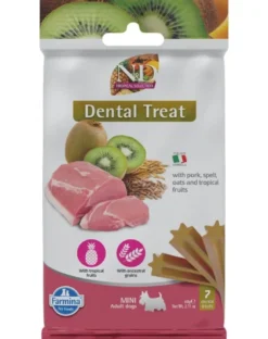 FARMINA N&D Tropical Selection Dental Treat Pork Mini 60 g (7 pz) snack dentale per cani di piccola taglia