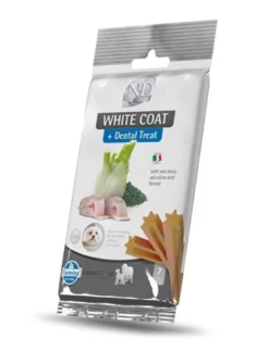 FARMINA N&D White Dog Adult Medium & Maxi Spigola, Spirulina, Finocchio 7 kg + FARMINA N&D White Dental Treat Coat Spigola Mini 60 g (7 pezzi) GRATIS!