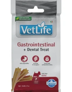 FARMINA Vet Life Dental Treat Gastrointestinal Mini 60 g (7 pz) snack dentale per cani di piccola taglia