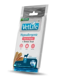 FARMINA Vet Life Dental Treat Hypoallergenic Pork Medium/Maxi 100 g (7 pz) snack dentale per cani di taglia media e grande