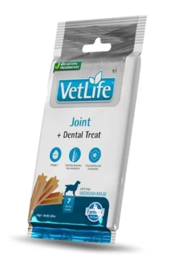 FARMINA Vet Life Dog Joint 12kg mangime per cani per articolazioni sane + 2 x FARMINA Vet Life Dental Treat Joint Medium/Maxi 100 g (7 pezzi) GRATIS!