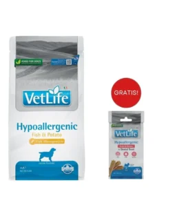 FARMINA Vet Life Hypoallergenic Fish & Potato 2kg alimenti per cani allergici + FARMINA Vet Life Dental Treat Hypoallergenic Pork Mini 60 g (7 pezzi) GRATIS!